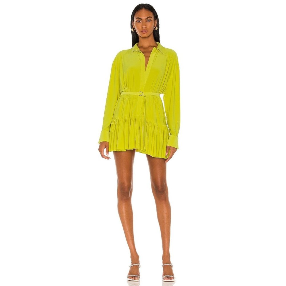 Norma Kamali Lime Green Mini Dress